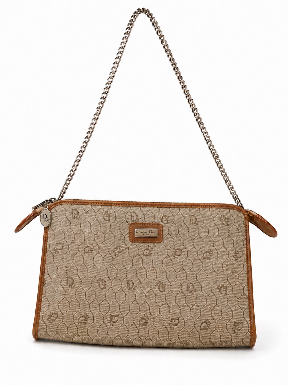 Christian Dior Vintage Monogram Chain Pouch / Clutch Bag - Picture 2 of 9